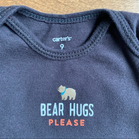 3/$10 CARTERS Baby boy bodysuit 9m - Picture 2 of 3